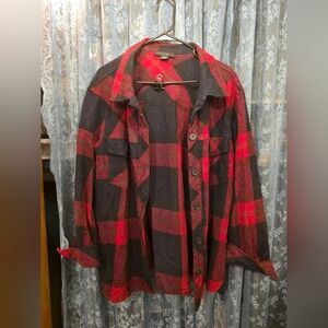 Sanctuary Red and Black Checkered Shirt